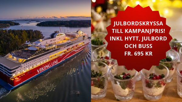 �rets julklipp! Kryssa med Viking Glory � Inkl. buss, hytt och julbord!